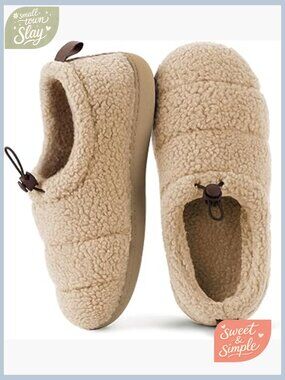 Women's Memory Foam Slippers Sherpa Fleece Indoor Outdoor Machine Washable